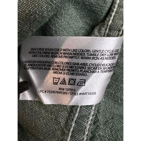 Woolrich Men’s XL Short Sleeve Button Down Shirt Green Casual Workwear - Picture 5 of 7